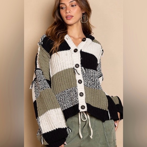 POL Sweaters - Free with any minimum $30 purchase New POL Chenille Button Down Cardigan Sweater
